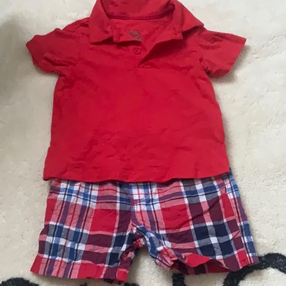 First Impressions red,white and blue short set. 6-9m - Picture 2 of 8